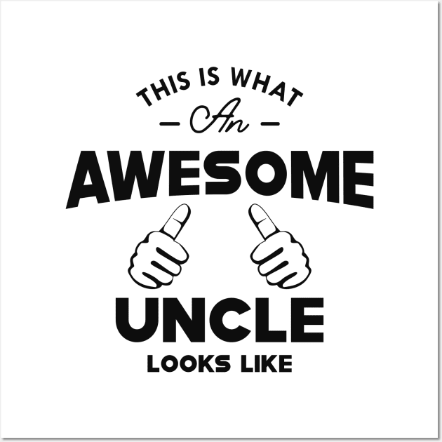 Uncle - This is what an awesome uncle looks like Wall Art by KC Happy Shop